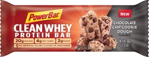 PowerBar Clean Whey Protein Bar made with 20g of protein, 2g of sugar and 5g net carb count for long lasting energy and satiety.